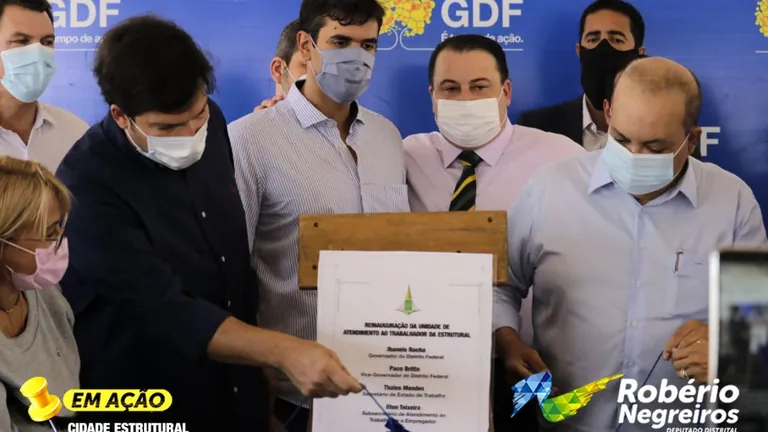 Robério visita novas instalações da Agência do Trabalhador e do CREAS na Cidade Estrutural