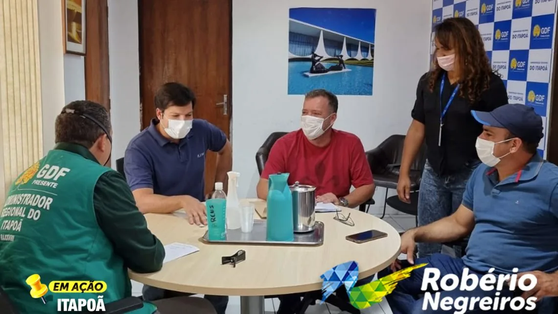 “Eu quero que me cobrem os compromissos firmados nesta tarde”, diz Robério durante reunião com administrador do Itapoã.