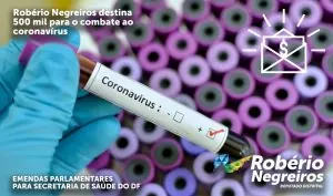 Robério Negreiros destina 500 mil para o combate ao coronavírus