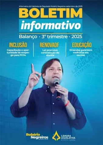 Capa do informativo Boletim do 3º trimestre, de 2025